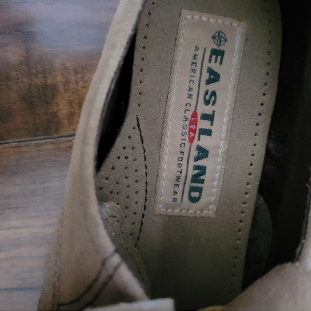Vintage‎ Eastland Suede Fringe Moc Toe Oxford Shoes Tan Womens 7 - Picture 6 of 6